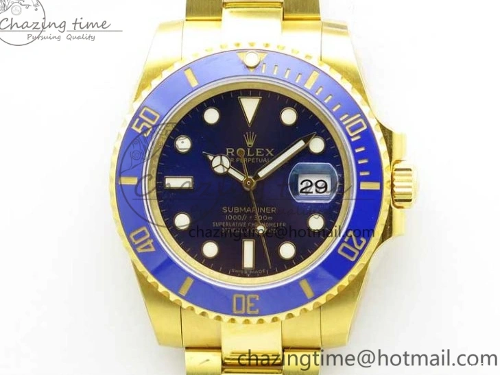 MiroTime 0522 TopPick Submariner 116610 LB ROF Best Edition YG Wrapped Blue Dial on YG Wrapped Bracelet A 2910